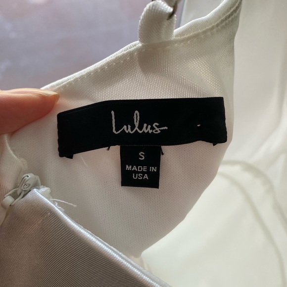 White Satin LuLu’s Cocktail Dress - Picture 4 of 4